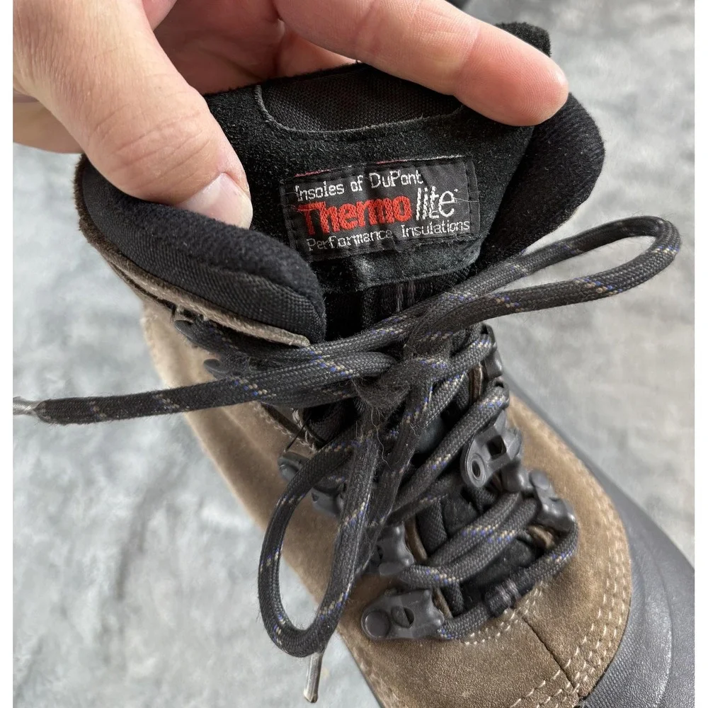 State Street Boots‎ Mens Size 8 Brown Thermolite Insulated Snow Rubber Shell